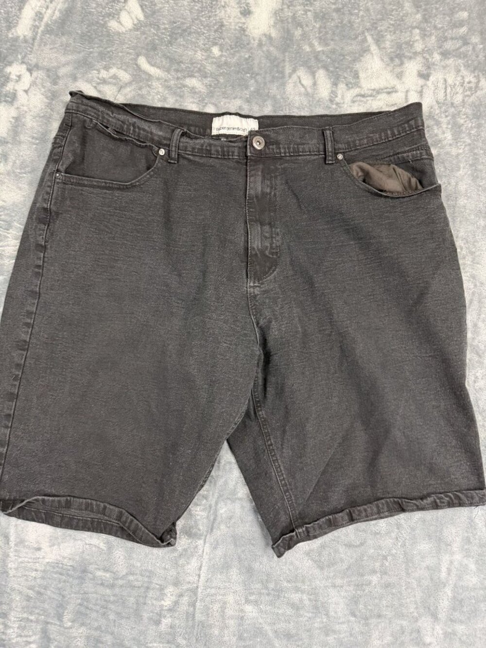 Paper Denim & Cloth Mens Black Denim Shorts Size 42